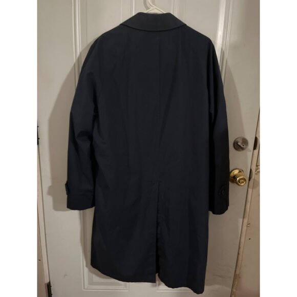 London Fog navy blue lined rain trench coat size 40 Reg - Picture 2 of 9
